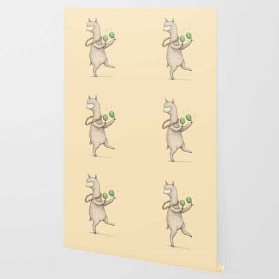 Alpaca On Maracas Wallpaper By Sophiecorrigan Society6