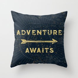 Adventure Awaits Throw Pillow