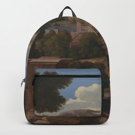 Nicolas Poussin - Landscape with Saint John on Patmos Backpack