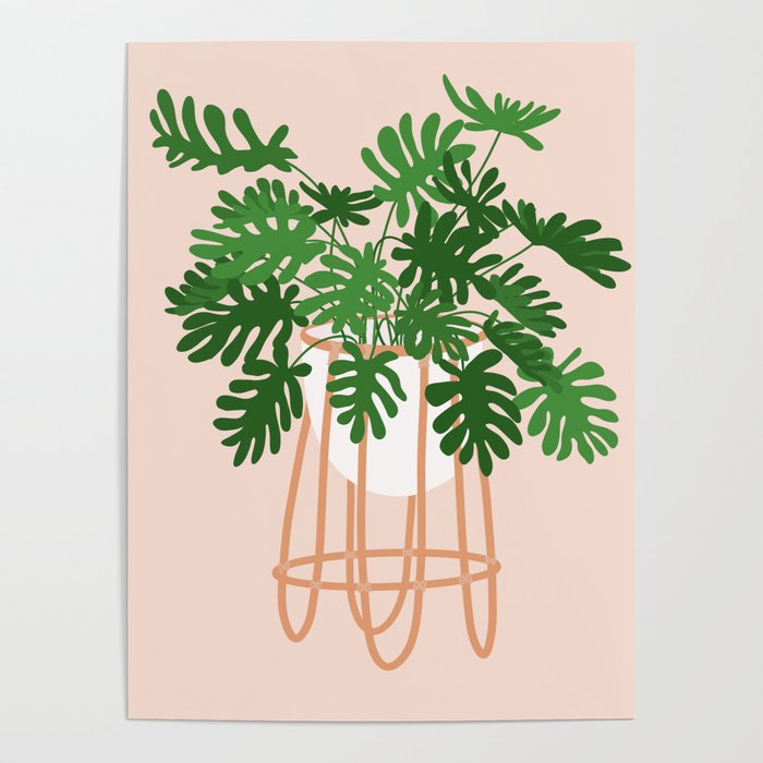 Vase no. 26 with Tropical Plant Poster