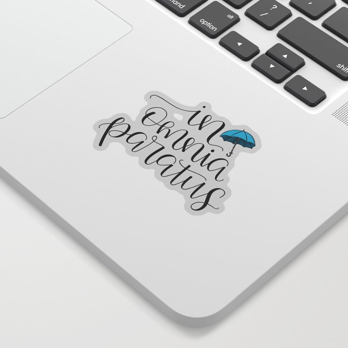 In Omnia Paratus Ready For Anything Gilmore Girls Quote Sticker By Little Inklings Society6