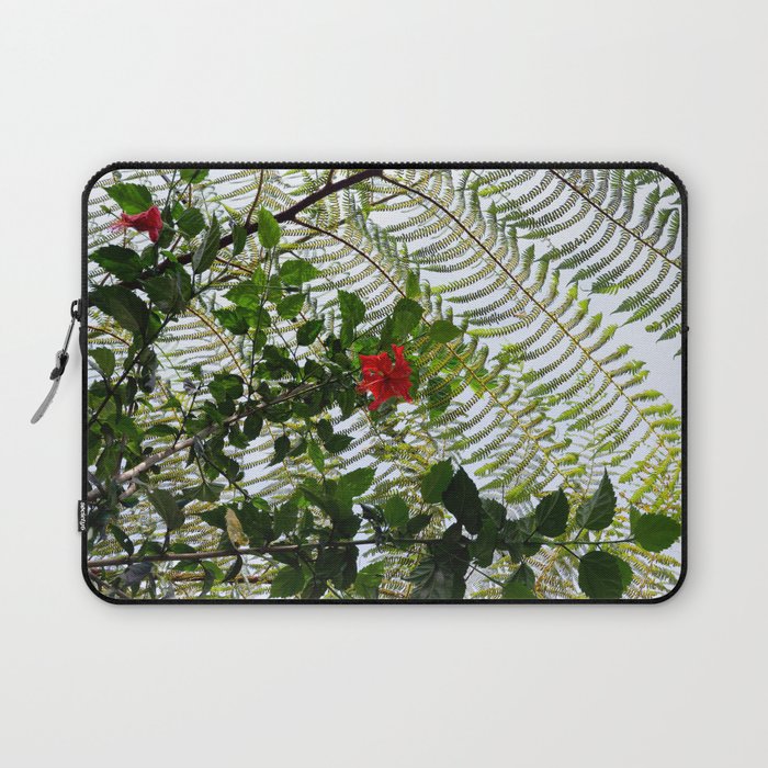 Bali Jungle Impression With Hibiscus Laptop Sleeve