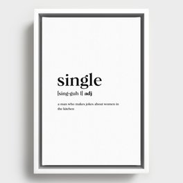 Single Definition Framed Canvas