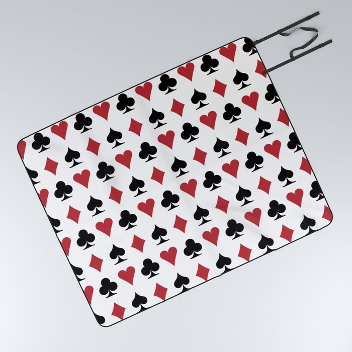 Playing Card Suit Symbols Picnic Blanket