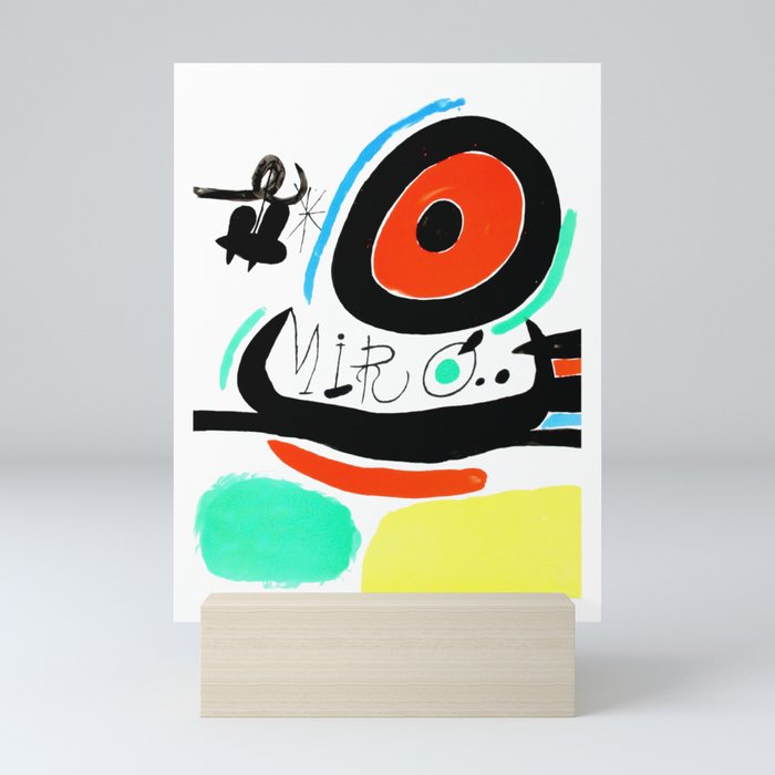Joan Miro, Joan Miró i Catalunya, 1968 Artwork for Wall Art, Prints, Posters, Tshirts, Men, Women, Youth Mini Art Print