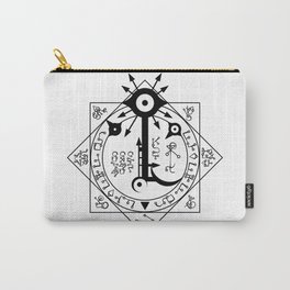Invisible Sun Symbol on White Carry-All Pouch