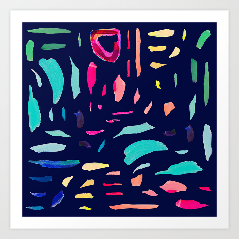 Brush Gems 2 A Deconstructed Painting Art Print By Jensievers