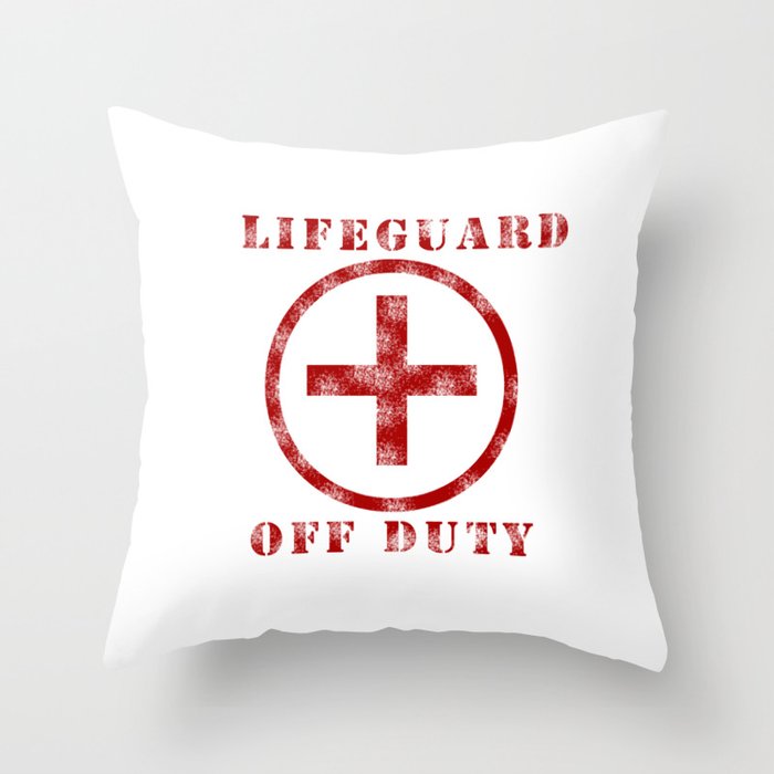 Lifeguard Off Duty Throw Pillow