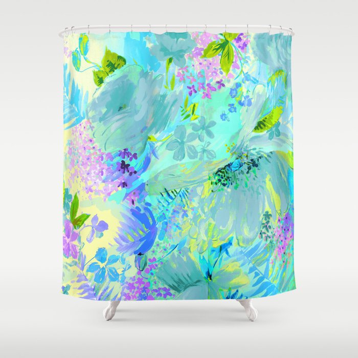 Abstract Floral Shower Curtain By Ariadne Society6