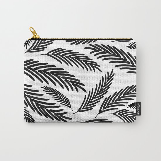 Palms Leaves on White Carry-All Pouch