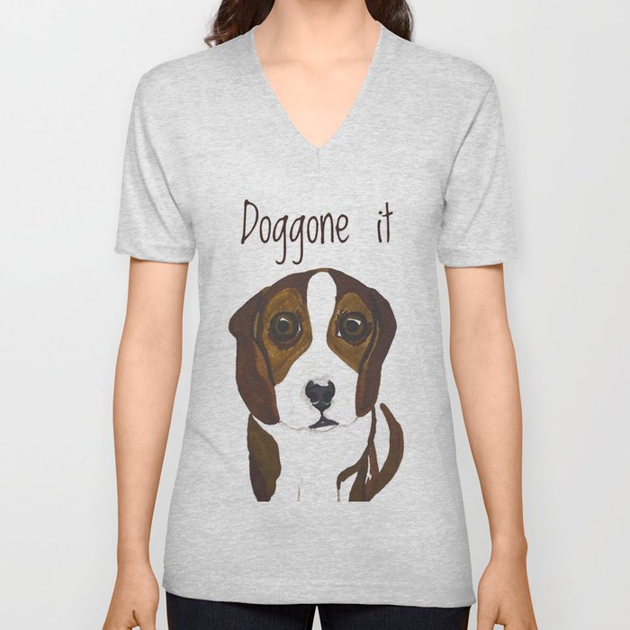 Doggone It V Neck T Shirt