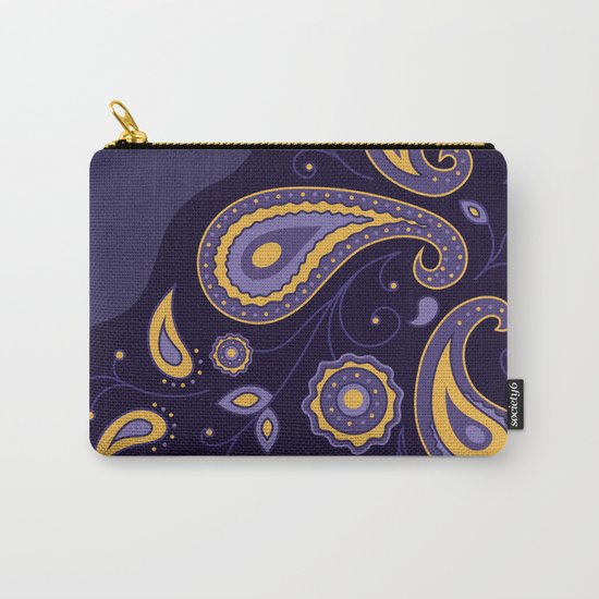 Paisley Purple Pattern Carry-All Pouch