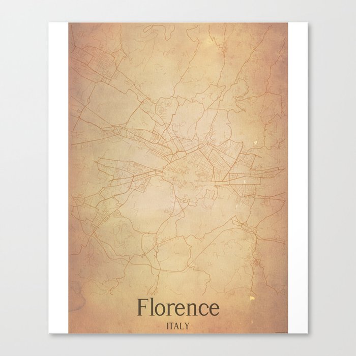 Florence vintage map Canvas Print