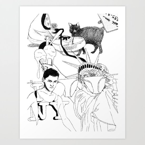 I LOVE NY Art Print