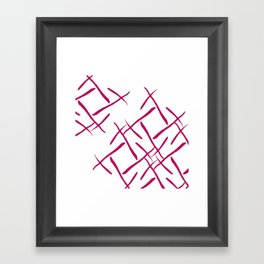 Pink cross marks Framed Art Print