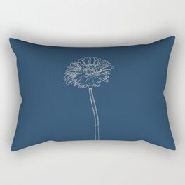 Gerbera Blueprint Rectangular Pillow