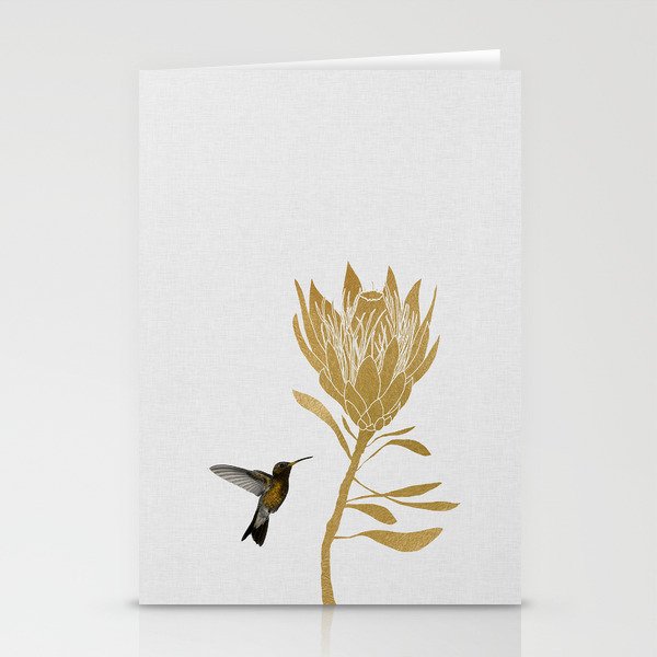 Hummingbird & Flower I Stationery Cards