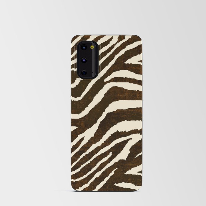 ANIMAL PRINT ZEBRA IN WINTER BROWN AND BEIGE 2019 Android Card Case