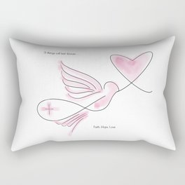 Faith.Hope.Love - Blush Rectangular Pillow