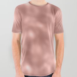 Glam Rose Gold Metallic Texture All Over Graphic Tee