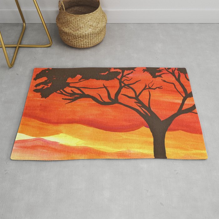 African Sunset Rug By Heva Society6