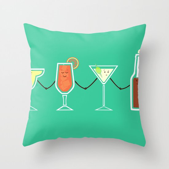 Cocktails! Throw Pillow