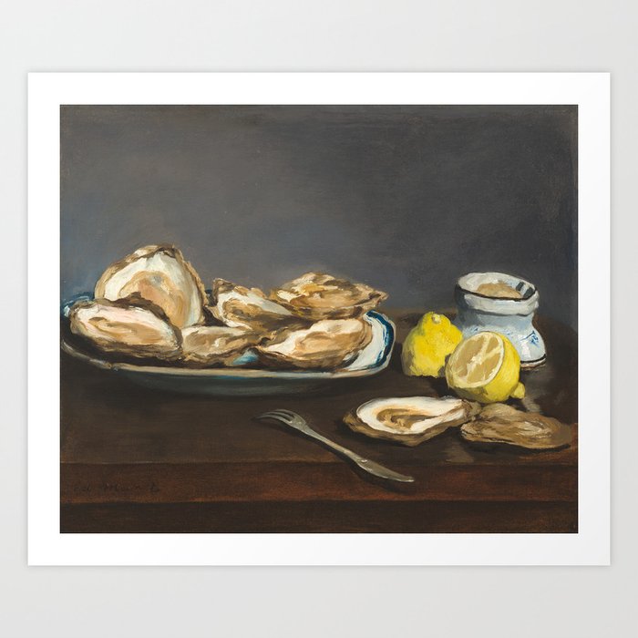 Oysters by Edouard Manet, 1862 Art Print