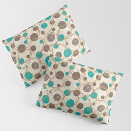 Brown and turquoise Pillow Sham