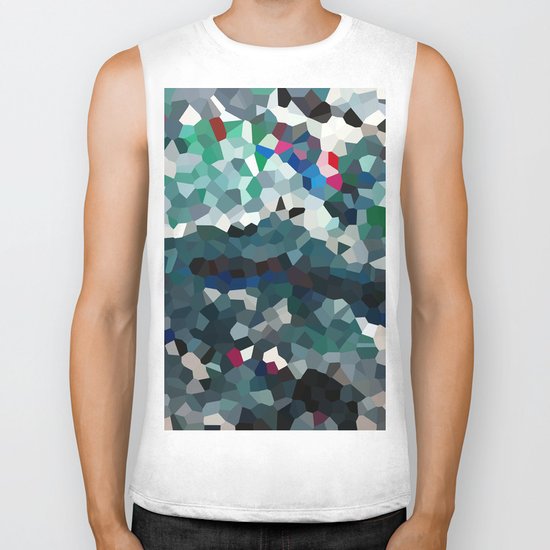 Emerald Sea Green Moon Love Biker Tank