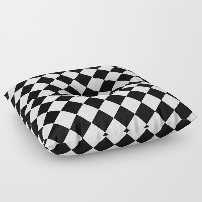Rhombus (Black & White Pattern) Floor Pillow