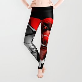 the mecha, the lizard and the ape in kaiju madness ecopop Leggings