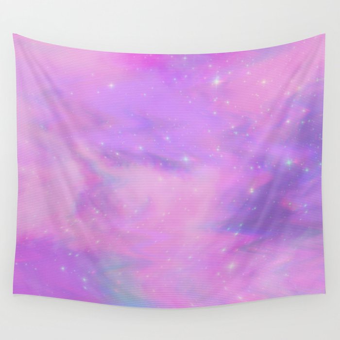 Aesthetic Sky Outer Space Retro Design Wall Tapestry