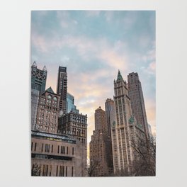 Architecture in NYC at Sunset | Travel Photography Poster