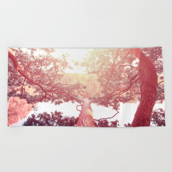 Red woods #trees Beach Towel