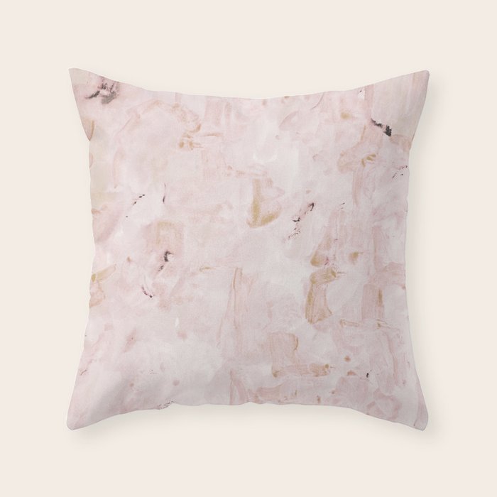 abstractsoft pink Throw Pillow by Paraschiv Society6