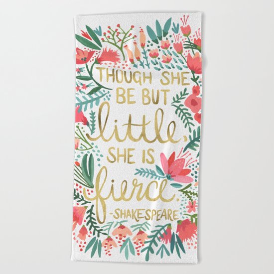 Little & Fierce Beach Towel