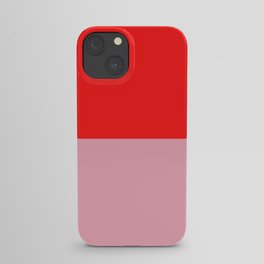 Watermelon Red & Peach Pink Color Block  iPhone Case