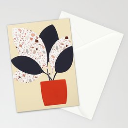 Plants and terrazzo II Stationery Card