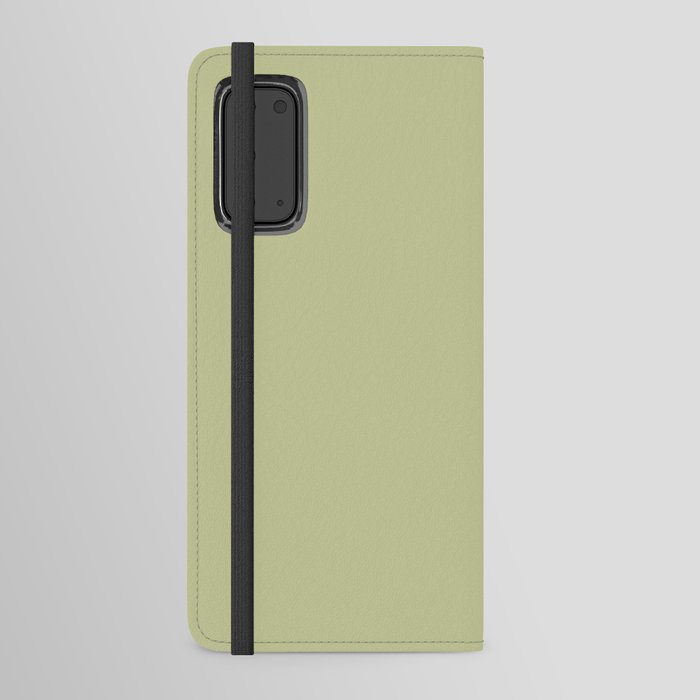 Pastel Green Solid Color Hue Shade - Patternless Android Wallet Case