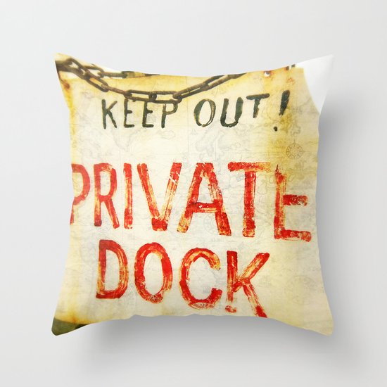 "Private Dock" Throw Pillow