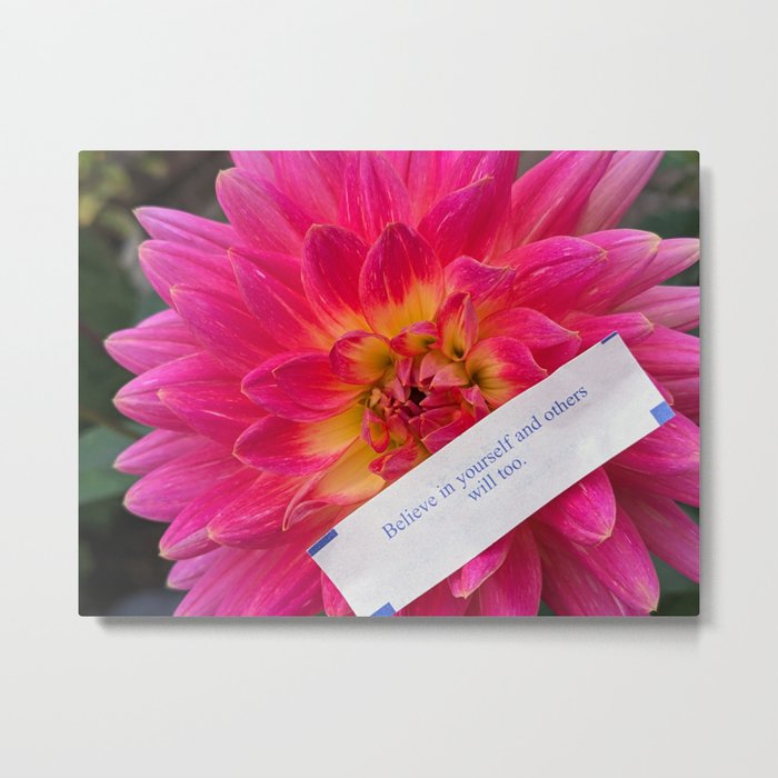 Flower Fortunes - Believe Metal Print
