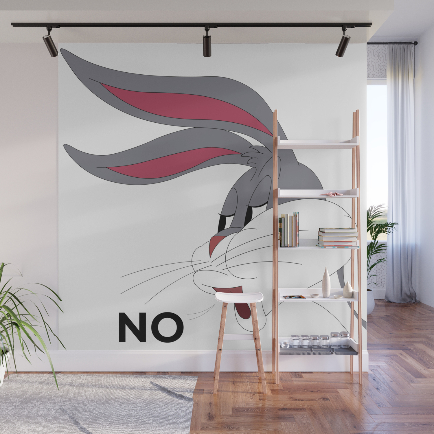 Bugs Bunny Meme No Wall Mural By Fantasylife Society6
