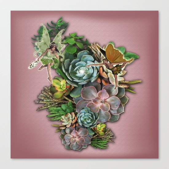 Succulent gardens Canvas Print