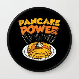 Pancake Power For Bodybuilding And Weightlifting Wall Clock