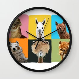 Llama Drama Wall Clock