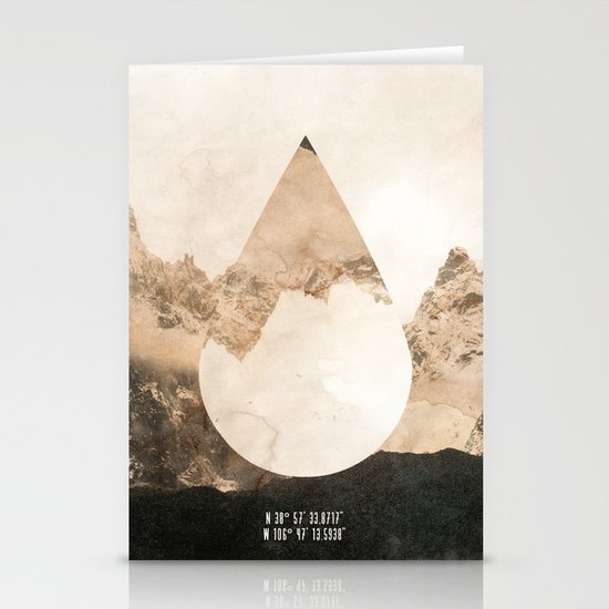 Longitude/Latitude Stationery Cards