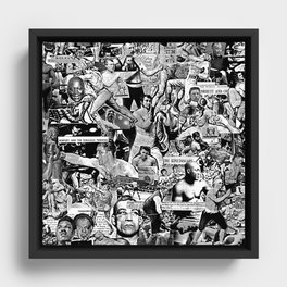 Title Bout Framed Canvas