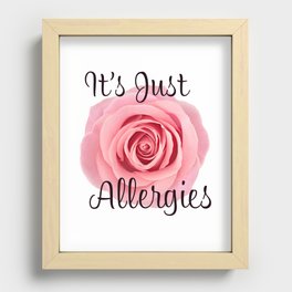 Allergies: Sneezing is the Season Recessed Framed Print