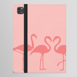 Flamingo Silhouettes Pink on Pale Pink iPad Folio Case