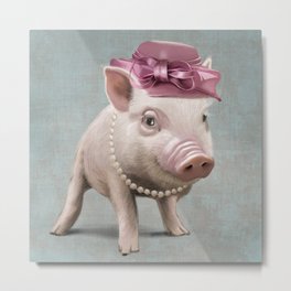 Miss Piggy Metal Print | Love, Beloved, Smart, Pig, Illustration, Funny, Lovely, Pigs, Englishstyle, Children 
